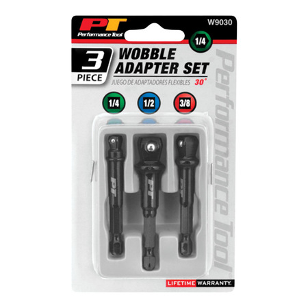 Performance Tool Wobble Adapter Set 3Pc W9030